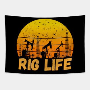 Oil Rig Worker Tapestry