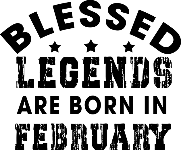 Blessed Legends Are Born In February Funny Christian Birthday Kids T-Shirt by Happy - Design