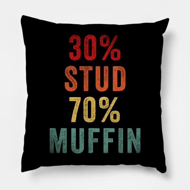 30% Stud 70% Muffin Pillow by unaffectedmoor