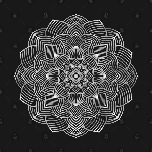 Mandala silver by Morishasha