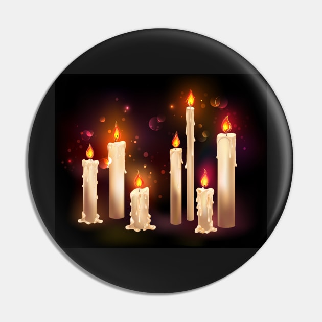 Burning Wax Candles Pin by Blackmoon9