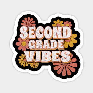 2Nd Second Grade Vibes Back To School For Eacher Student Magnet