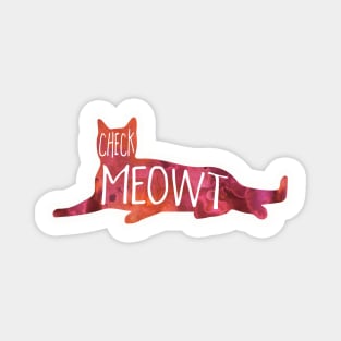 Check MEOWt - funny cat pun Magnet