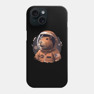 Capybara astronaut Phone Case