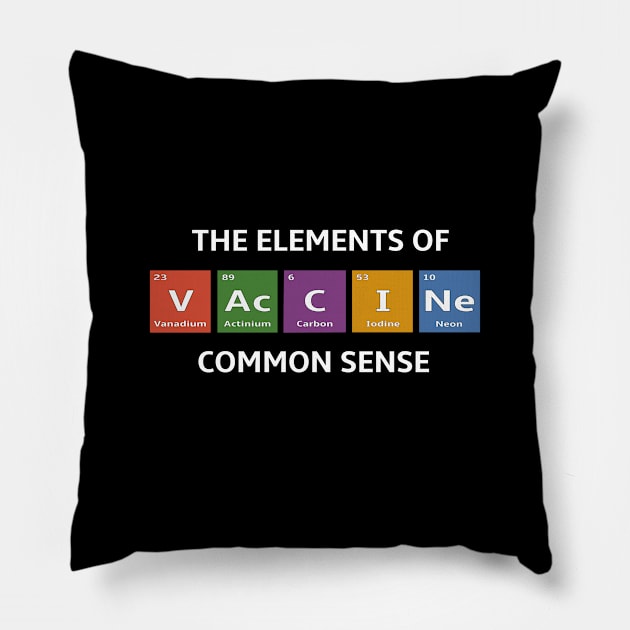 Pro Vaccination Elements of the Periodic Table Pillow by spiffy_design