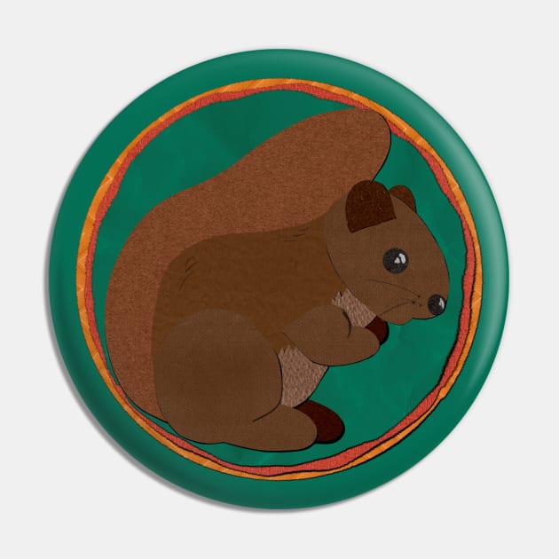 Paper Craft Squirrel Pin by Black Squirrel CT