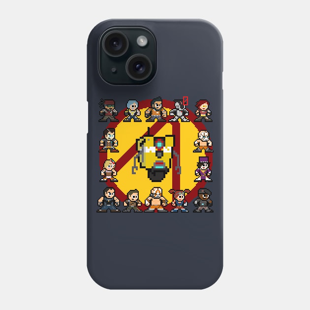 Borderlands 2 Pixel Sprites Phone Case by 8-BitHero