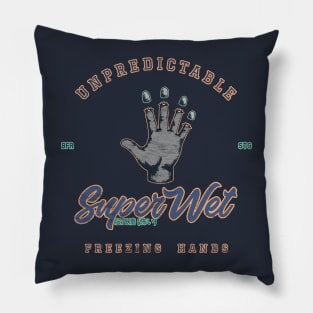 Unpredictable freezing hands (weathered) Pillow