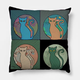 Neon Cats Pillow