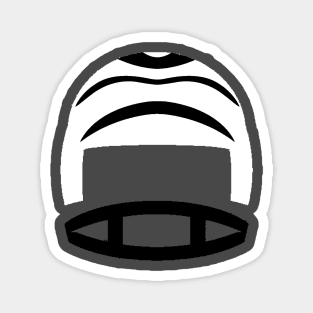 Retro Cincinnati Bengal White Helmet Magnet