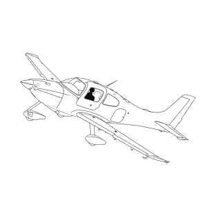 Cirrus SR22 Aircraft Illustration T-Shirt