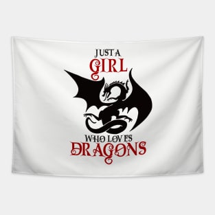 Just a girl who loves dragons Tapestry