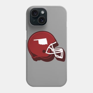 Oklahoma Outline Football Helmet Phone Case