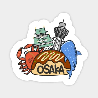 OSAKA Love Japan Osaka Logo Cute Funny Art Takoyaki Magnet