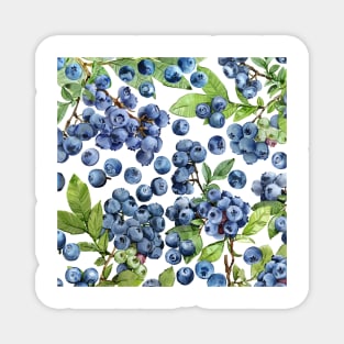 Watercolor blueberry Magnet