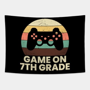 Game On 7th Grade Vintage Sunset Gamer Tapestry