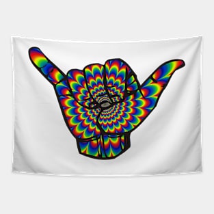 Psychedelic Hang Loose Graphic Logo Tapestry