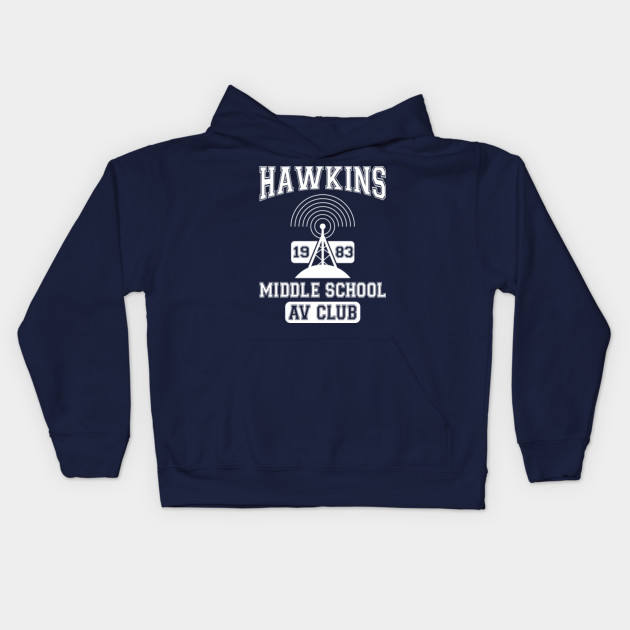 Hawkins Middle School Av Club Stranger Things Kids Hoodie