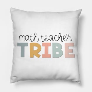 Math Teacher Tribe Muted Pastels Pillow