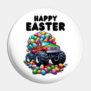 Happy Easter Monster Truck Easter Eggs Toddler Boys Pin