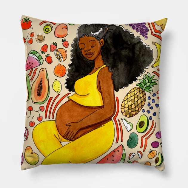 Motherhood Pillow by Coily And Cute