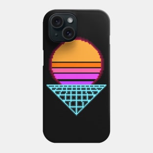 Outrun Sunset Retro 8-Bit Pixel Art Phone Case