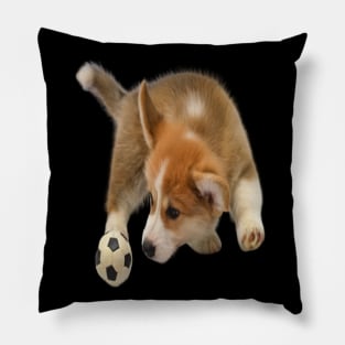 Puppy with a ball to play Pillow