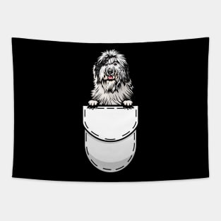 Old English Sheepdog Pocket Dog Tapestry