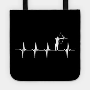 Archery Heartbeat Gift For Archers & Bow Hunting Lovers Tote