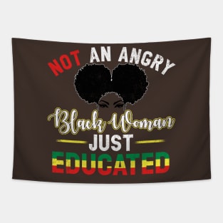 Educated Strong Black Woman Queen Melanin African American Tapestry