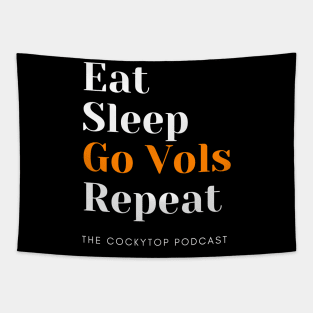 Eat Sleep Go Vols Repeat Tapestry