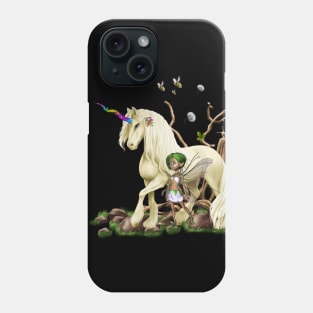 Wonderful unicorn with little fairy Phone Case