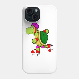 Turtle at Inline skating with Inline skates Phone Case