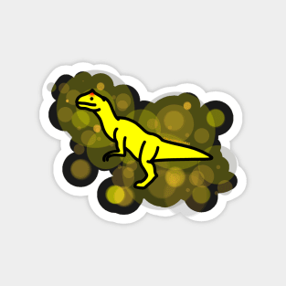 Yellow Allosaurus Rainbow Dinosaurs Series Magnet