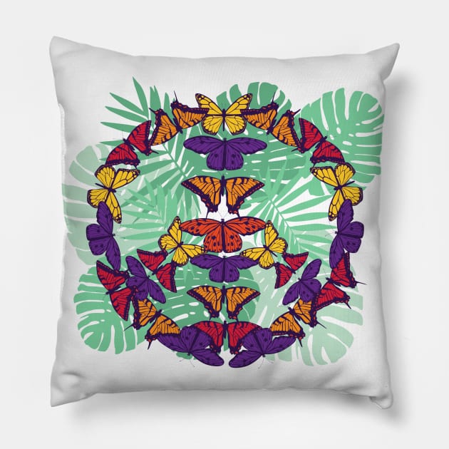 Butterfly design awesome peace slogan Pillow by Midoart