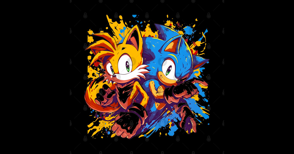 sonic and tails - Sonic The Hegdehog - Sticker | TeePublic