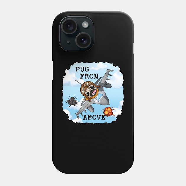 Pug Fighter: The Aerial Warlord Unleashed Phone Case by Holymayo Tee