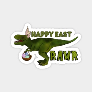 Happy east rawr, dinosaur T. rex, Easter dinosaur Magnet