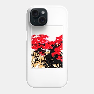 Red Flowers Garden Phone Case