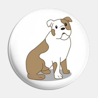 Bulldog Illustration Pin