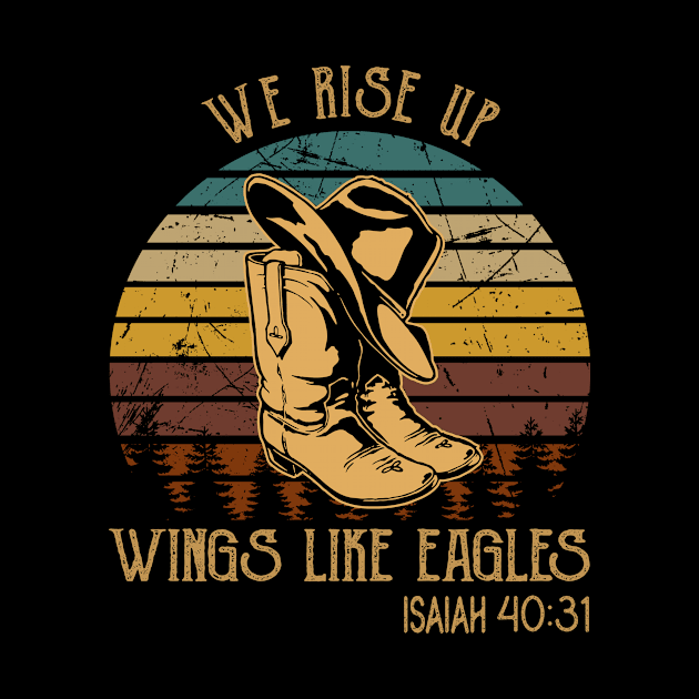 We Rise Upwings Like Eagles Cowboy Boots by KatelynnCold Brew