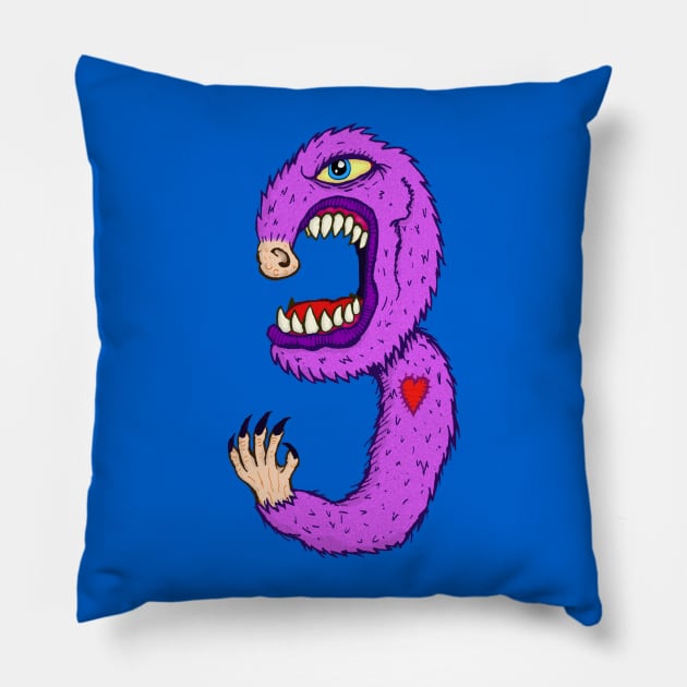 Threeky Pillow by MalcolmKirk