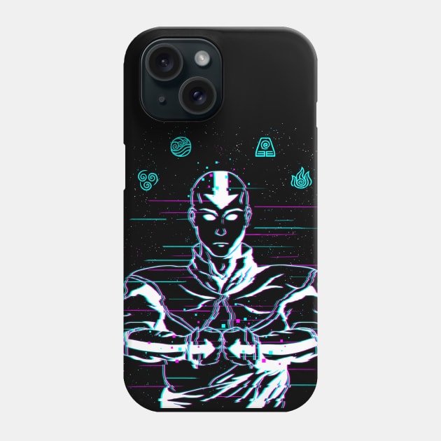 Avatar Aang Glitch Phone Case by Silentrebel