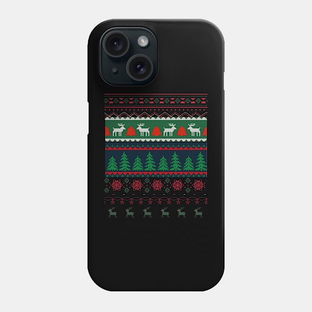 Your Own knitted Christmas Deers Phone Case by Tee Trendz