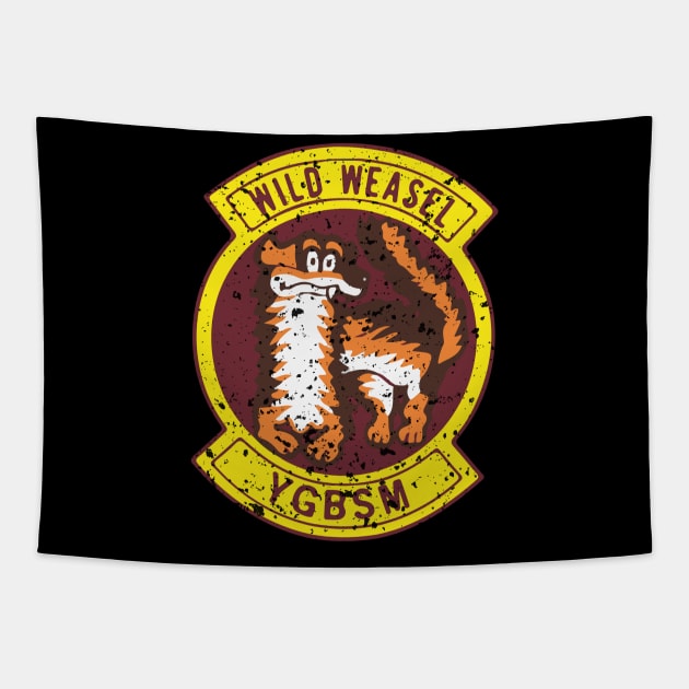 Wild Weasel - YGBSM Tapestry by Mandra