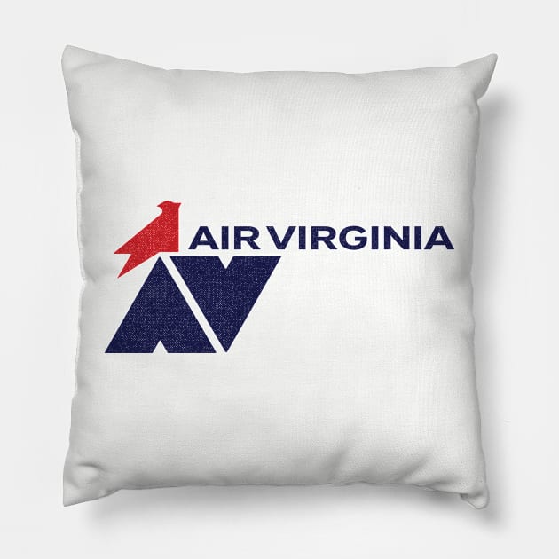 Retro Airlines - Air Virginia Pillow by LocalZonly