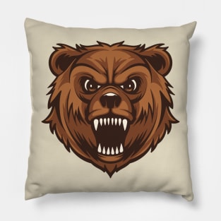 BROWN BEAR HEAD Pillow