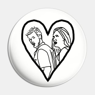 Valentine for Distracted Boyfriend Meme and Girlfriend Outline Pin