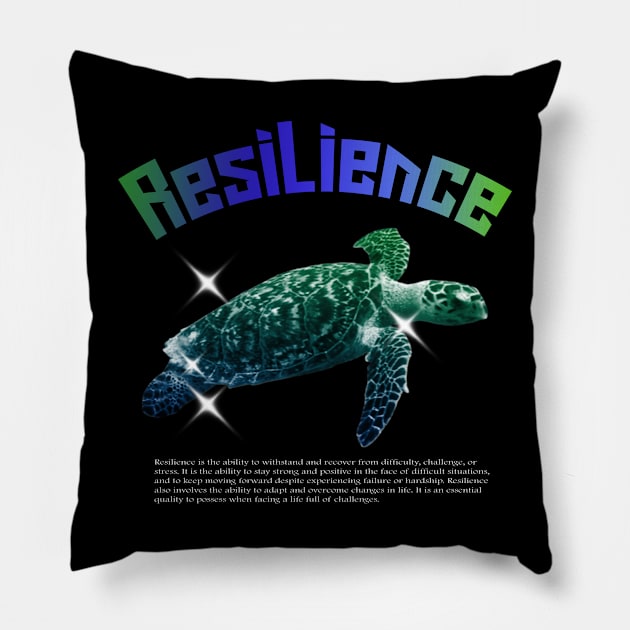 Sea turtle : Surviving Against the Odds Pillow by ArtTunnel