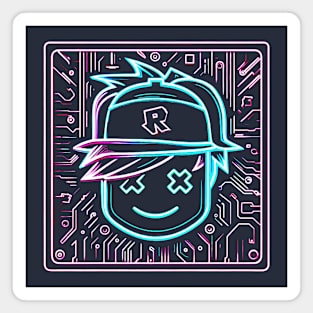 Roblox Man Face Magnet for Sale by Sticker-N-Stuff
